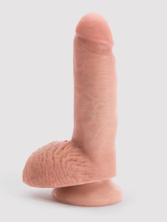 Consolador Ultra Realista con Testículos y Ventosa 14 cm de King Cock, Natural (rosa), hi-res