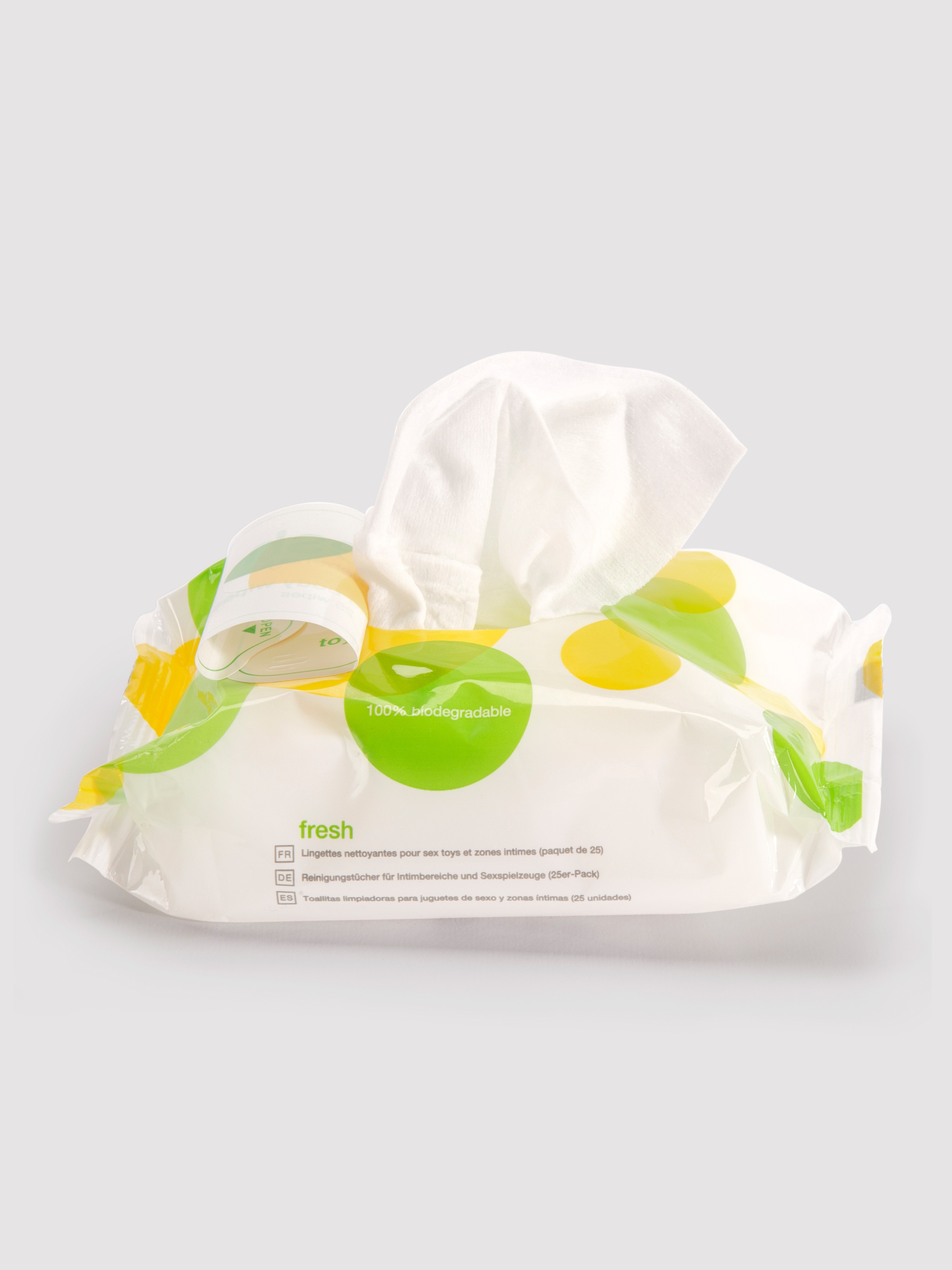 Lovehoney Fresh Biodegradable Sex Toy Wipes (25 Pack), , hi-res
