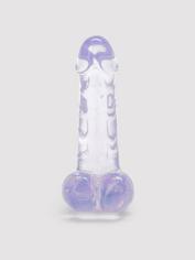 Gode ventouse réaliste testicules 15 cm, Ice Gem, Transparent, hi-res