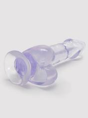 Ice Gem Realistic Suction Cup Dildo with Balls 6 Inch, Clear, hi-res
