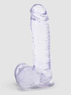 Gode ventouse réaliste testicules 18 cm, Ice Gem