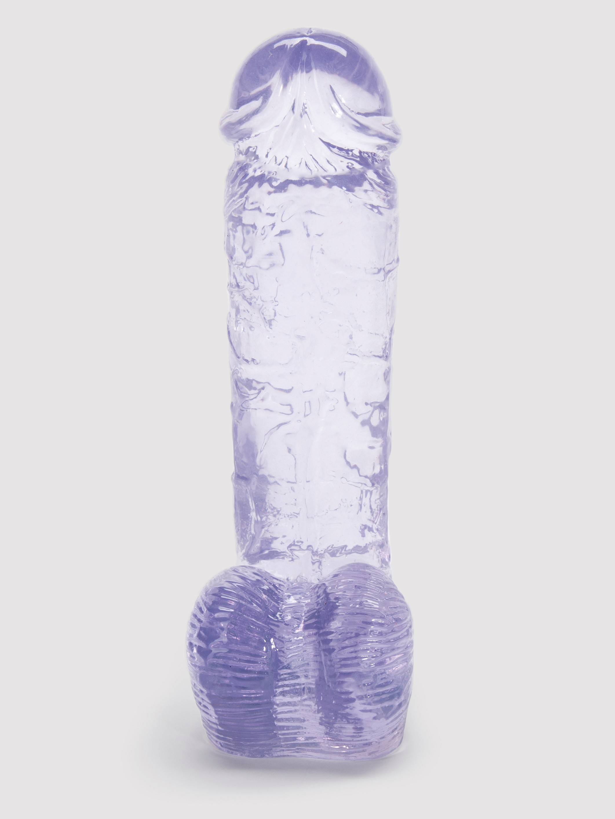 Ice Gem Realistic Suction Cup Dildo with Balls 7 Inch, Clear, hi-res