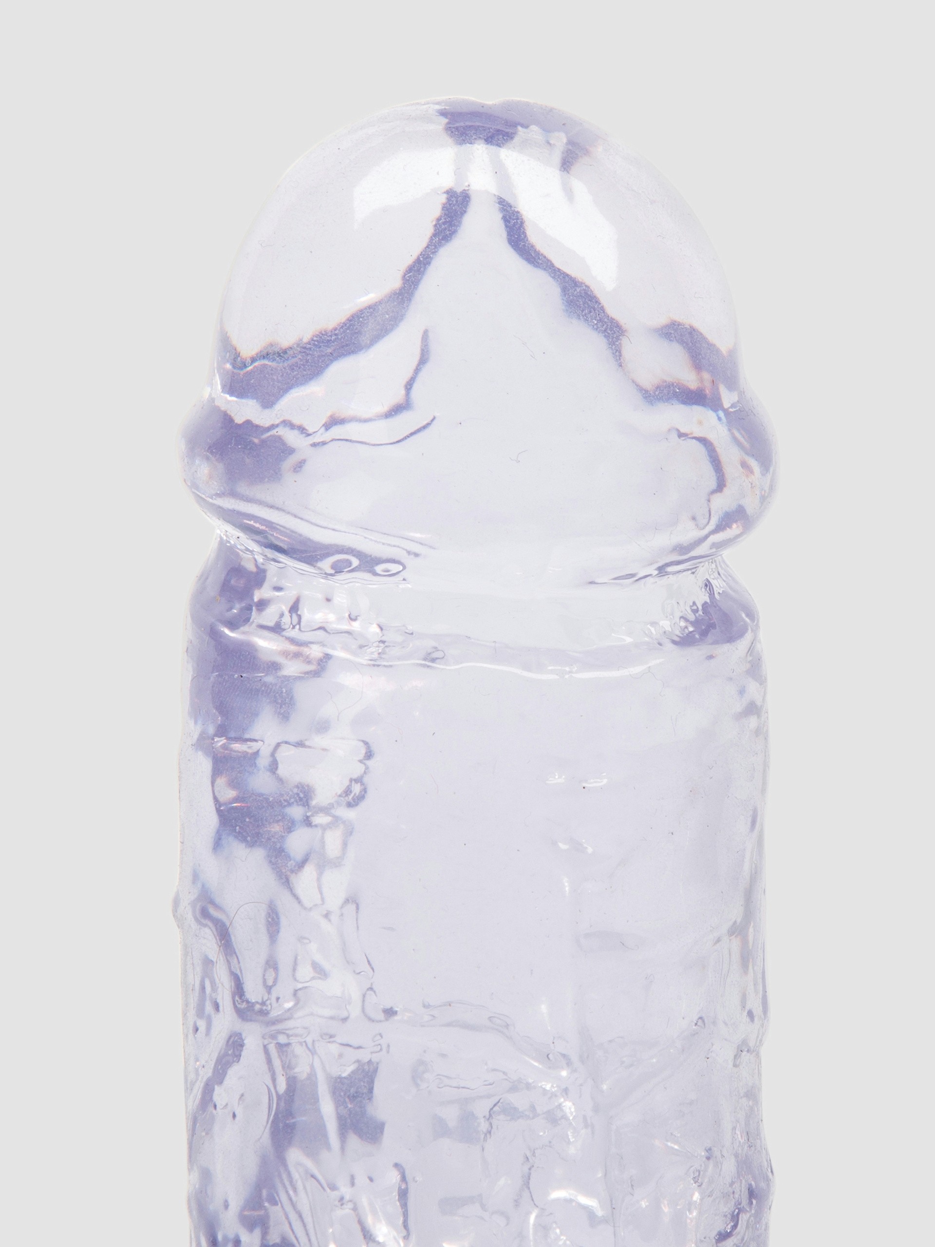 Ice Gem Realistic Suction Cup Dildo with Balls 7 Inch, Clear, hi-res