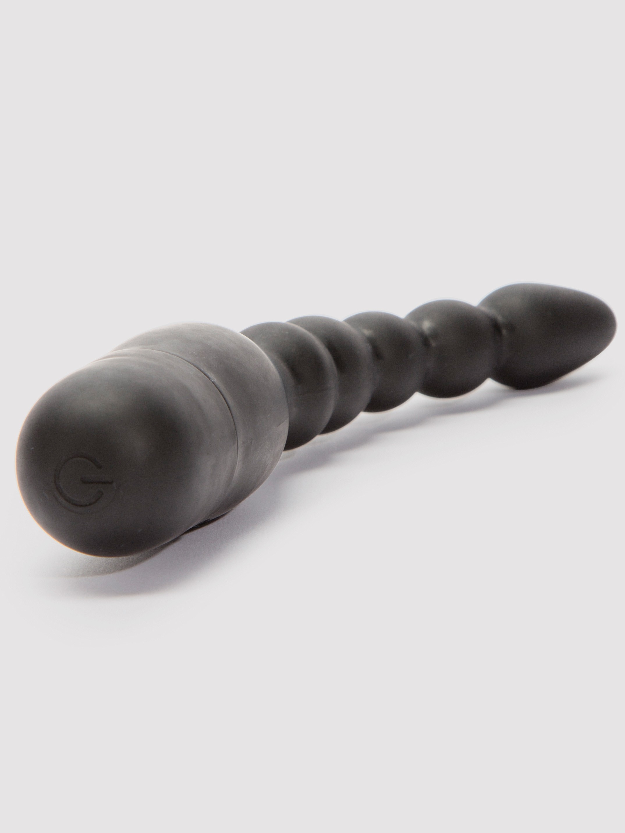 Magic Missile Vibrating Ribbed Silicone Male Prostate Massager, Black, hi-res
