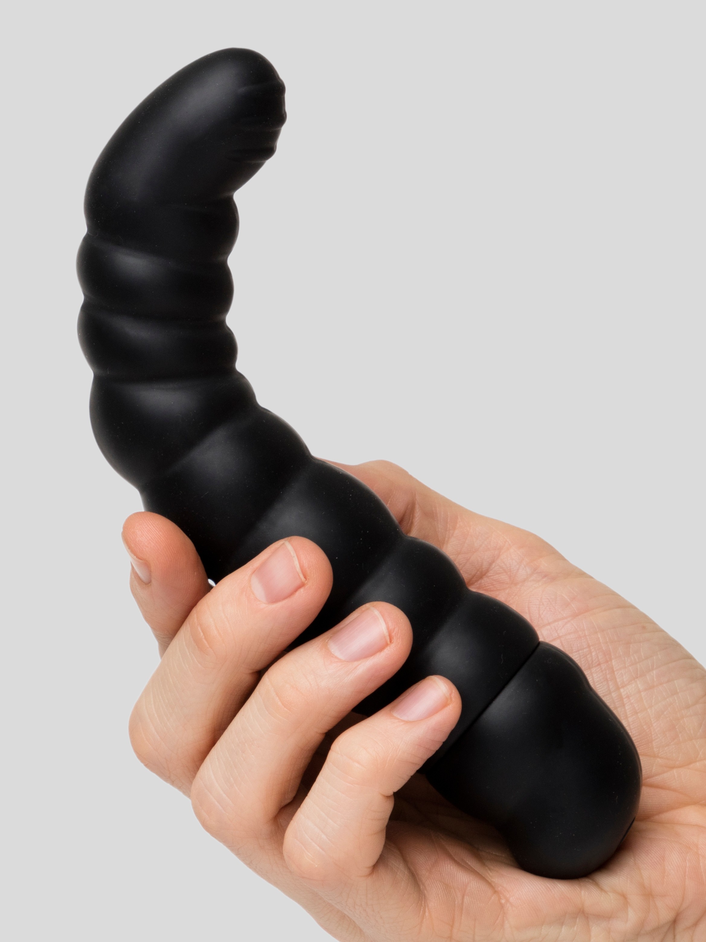 Flexcite 10 Function Silicone Vibrating Prostate Massager, Black, hi-res