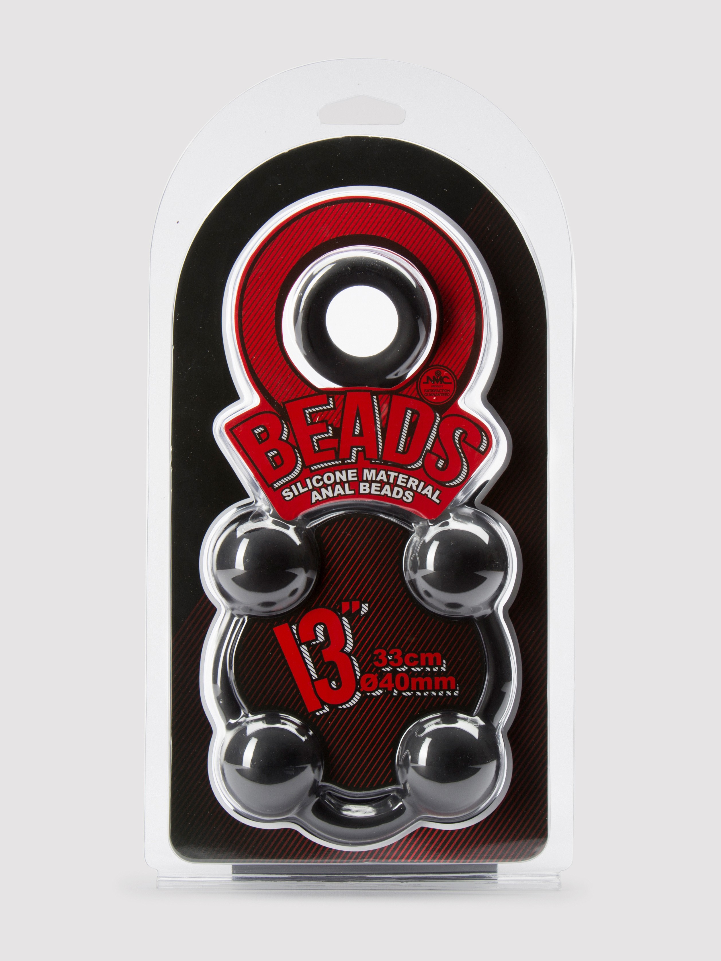 Cannonballs Large Silicone Anal Beads, Black, hi-res