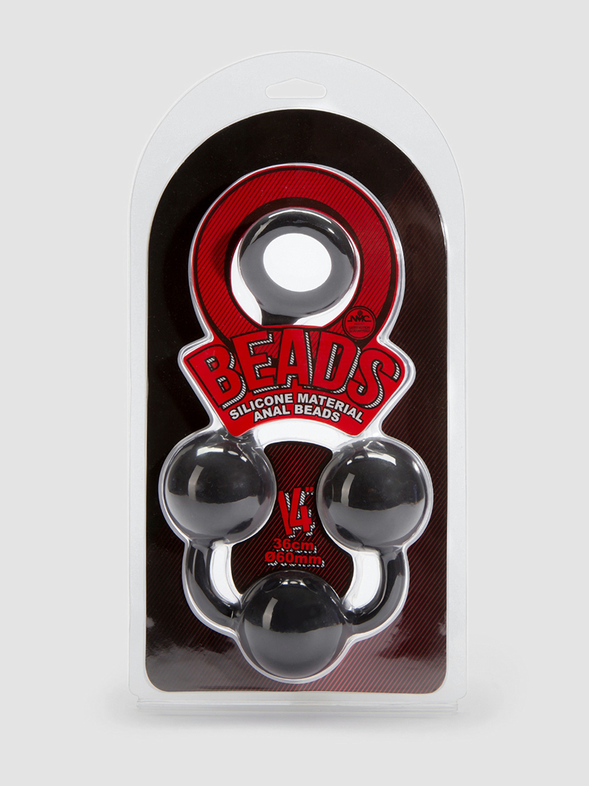 Cannonballs Giant Silicone Anal Beads, Black, hi-res