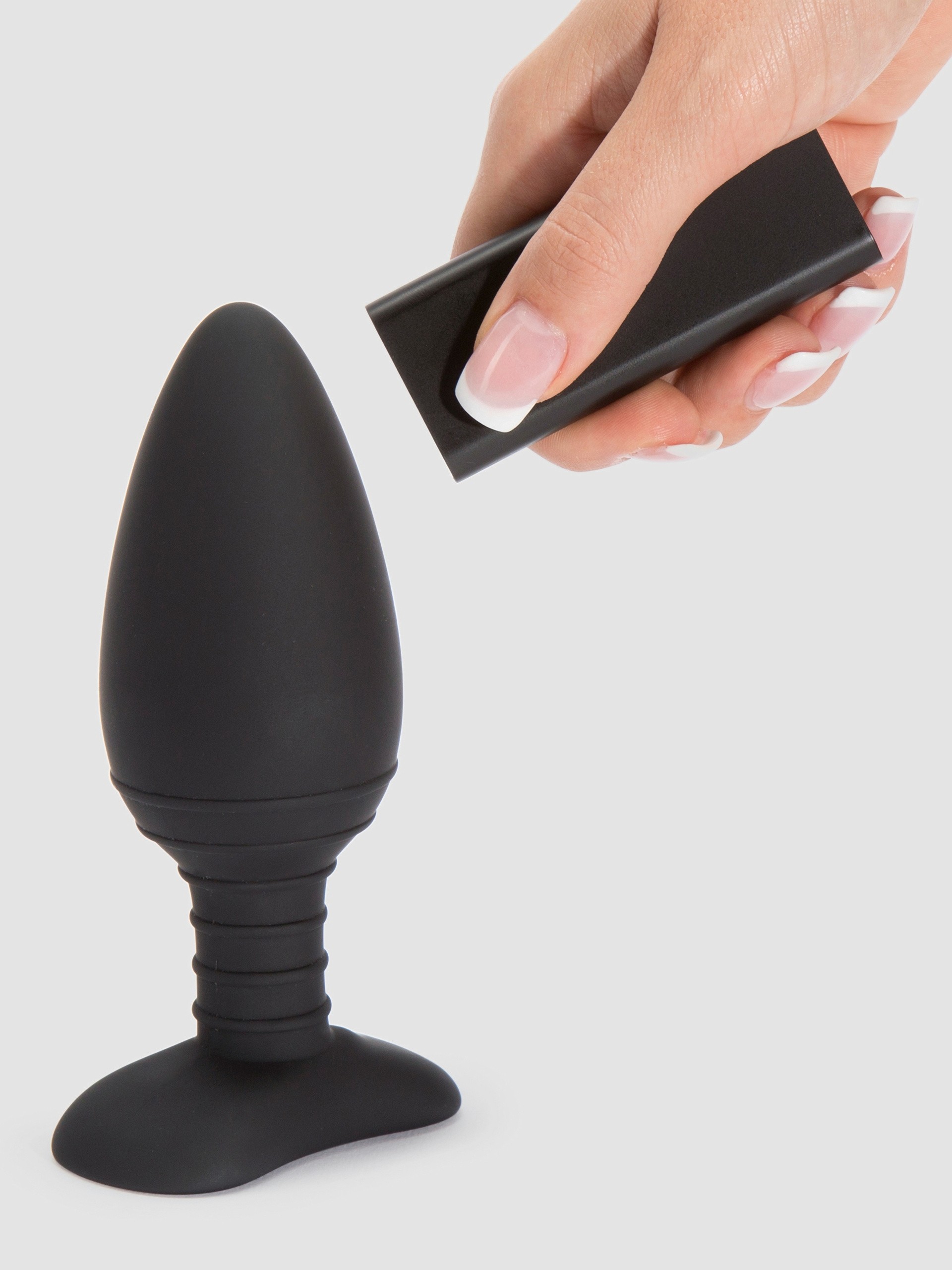 Nexus Ace Large Extra Quiet Remote Control Vibrating Butt Plug 5 Inch, Black, hi-res