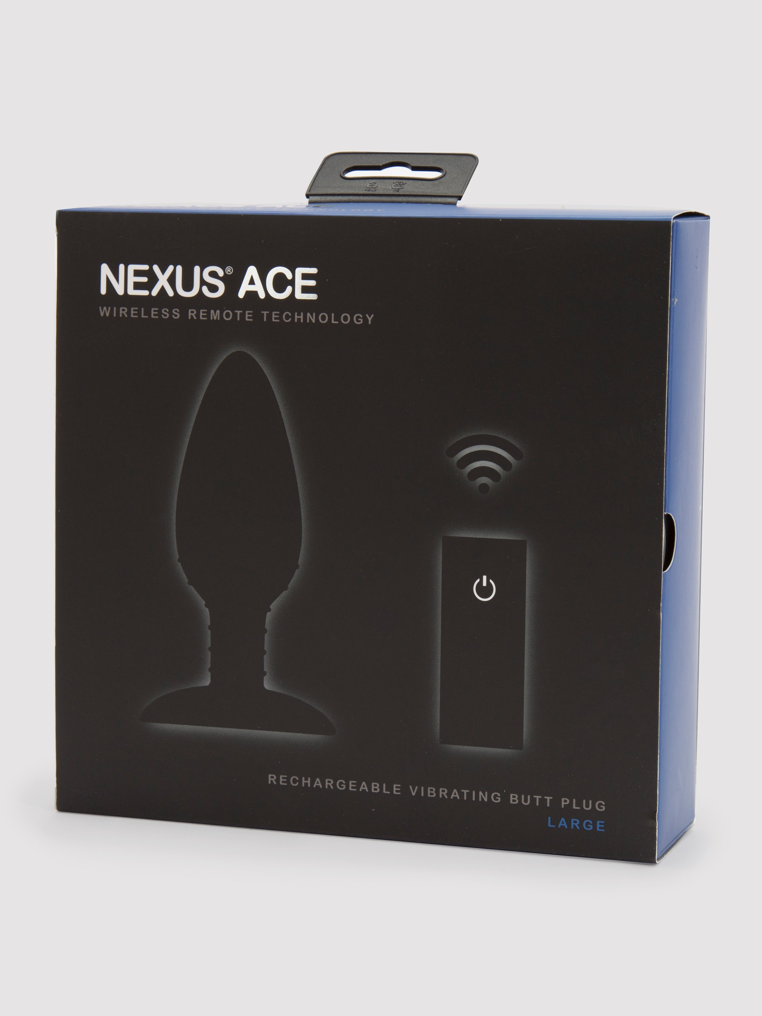 Nexus Ace Large Extra Quiet Remote Control Vibrating Butt Plug 5 Inch, Black, hi-res