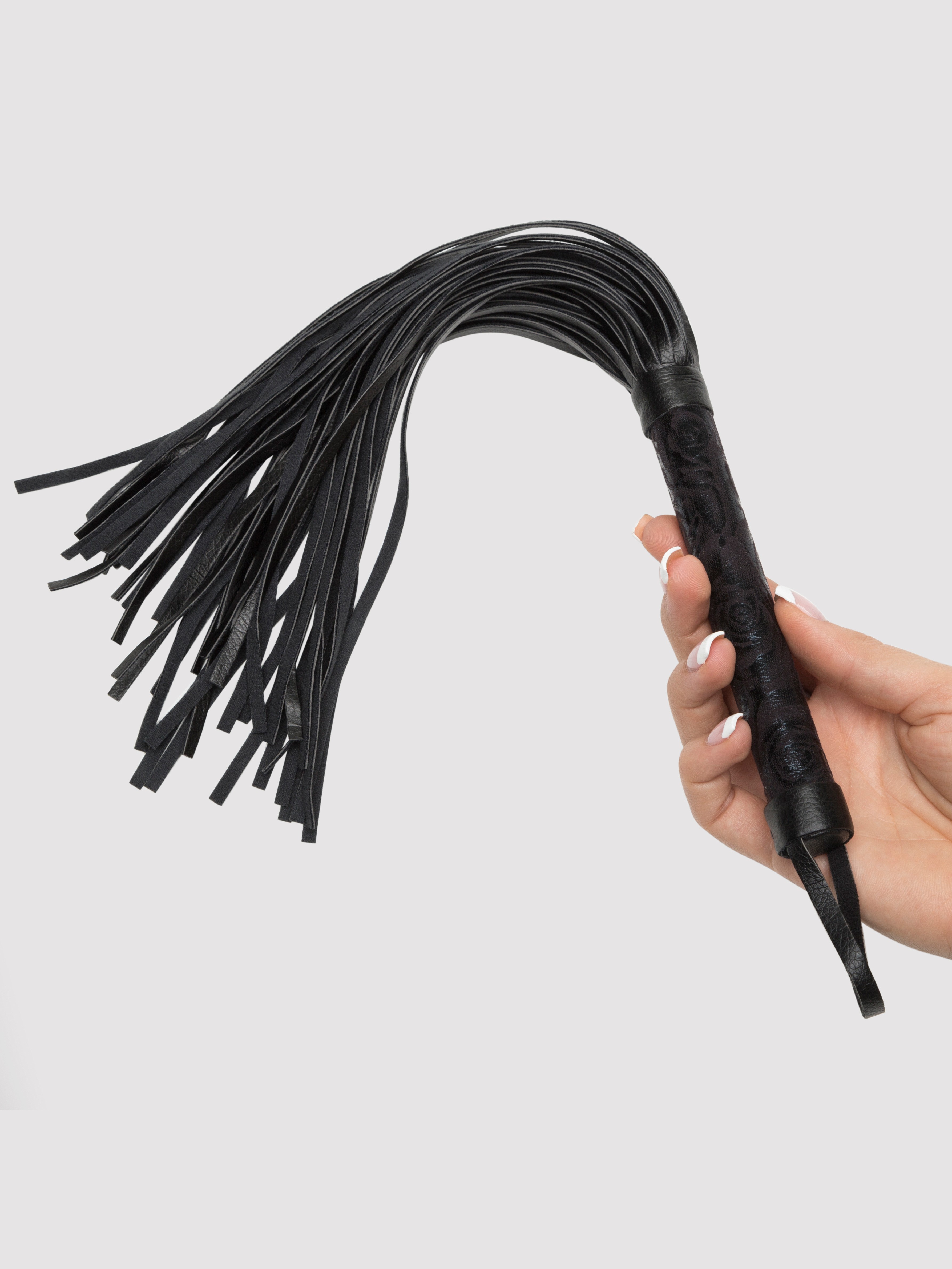 Bondage Boutique Black Rose Beginner's Flogger, Black, hi-res