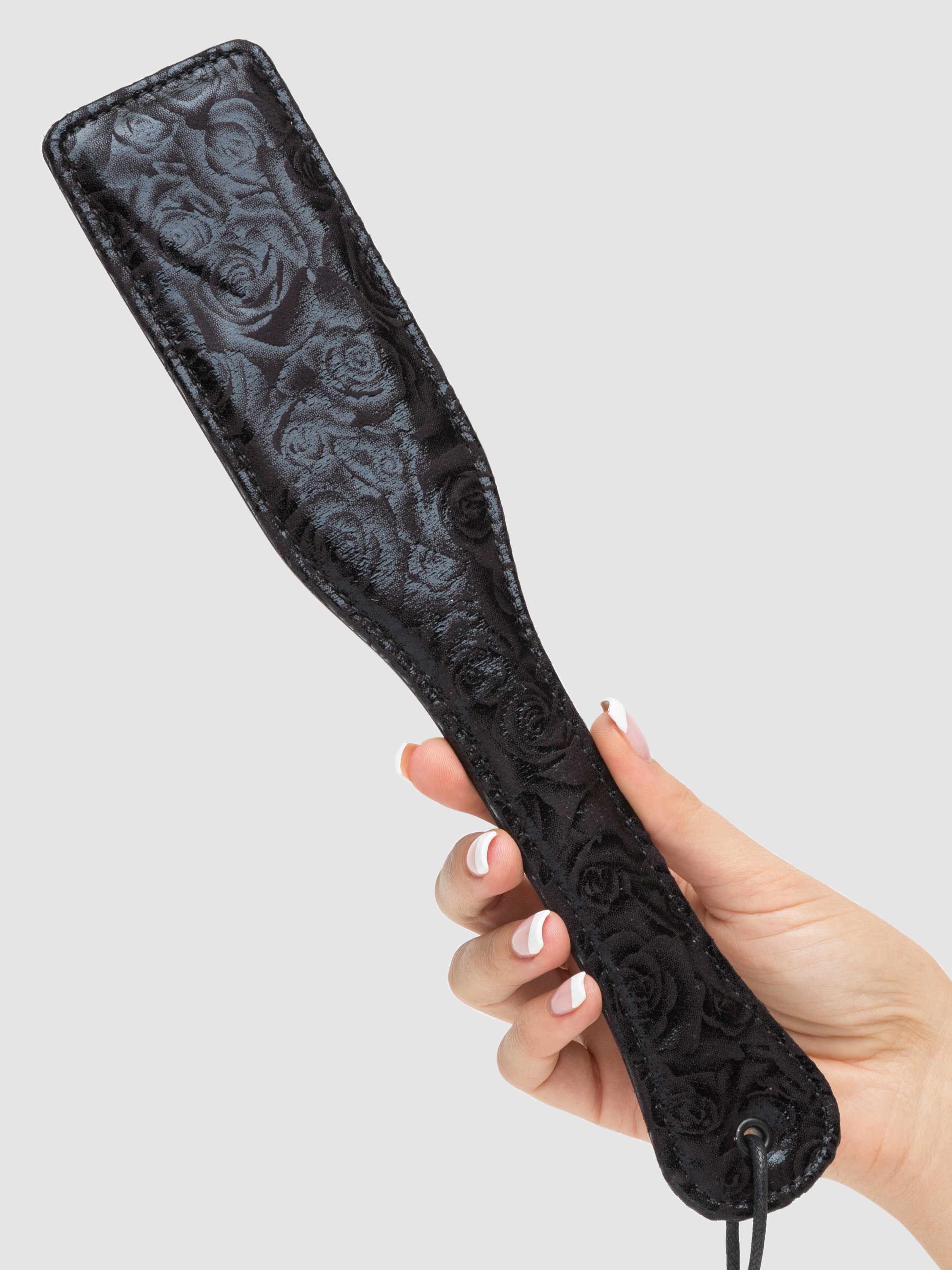 Bondage Boutique Black Rose Spanking Paddle, Black, hi-res
