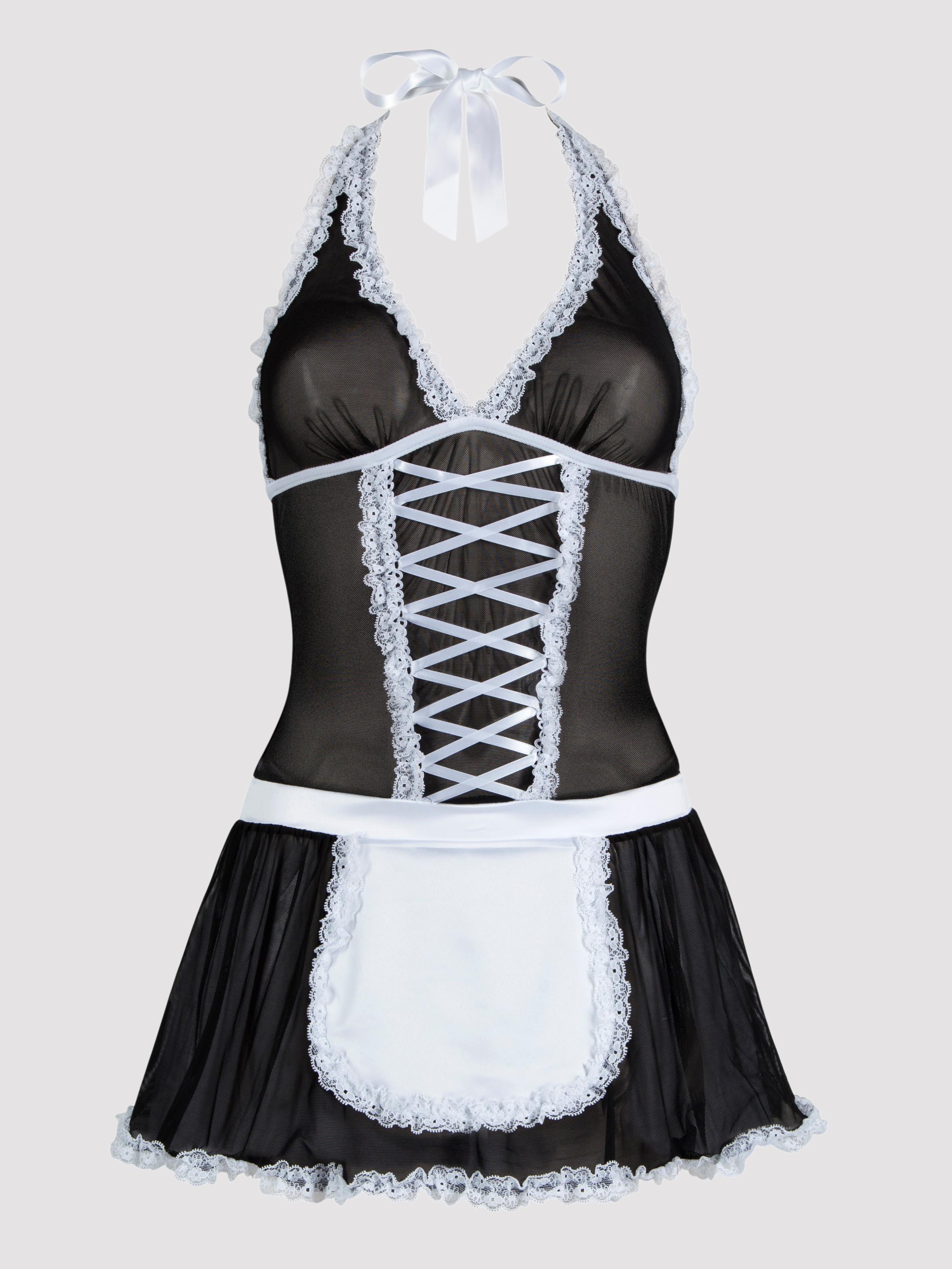 Lovehoney Fantasy French Maid Costume, Black, hi-res