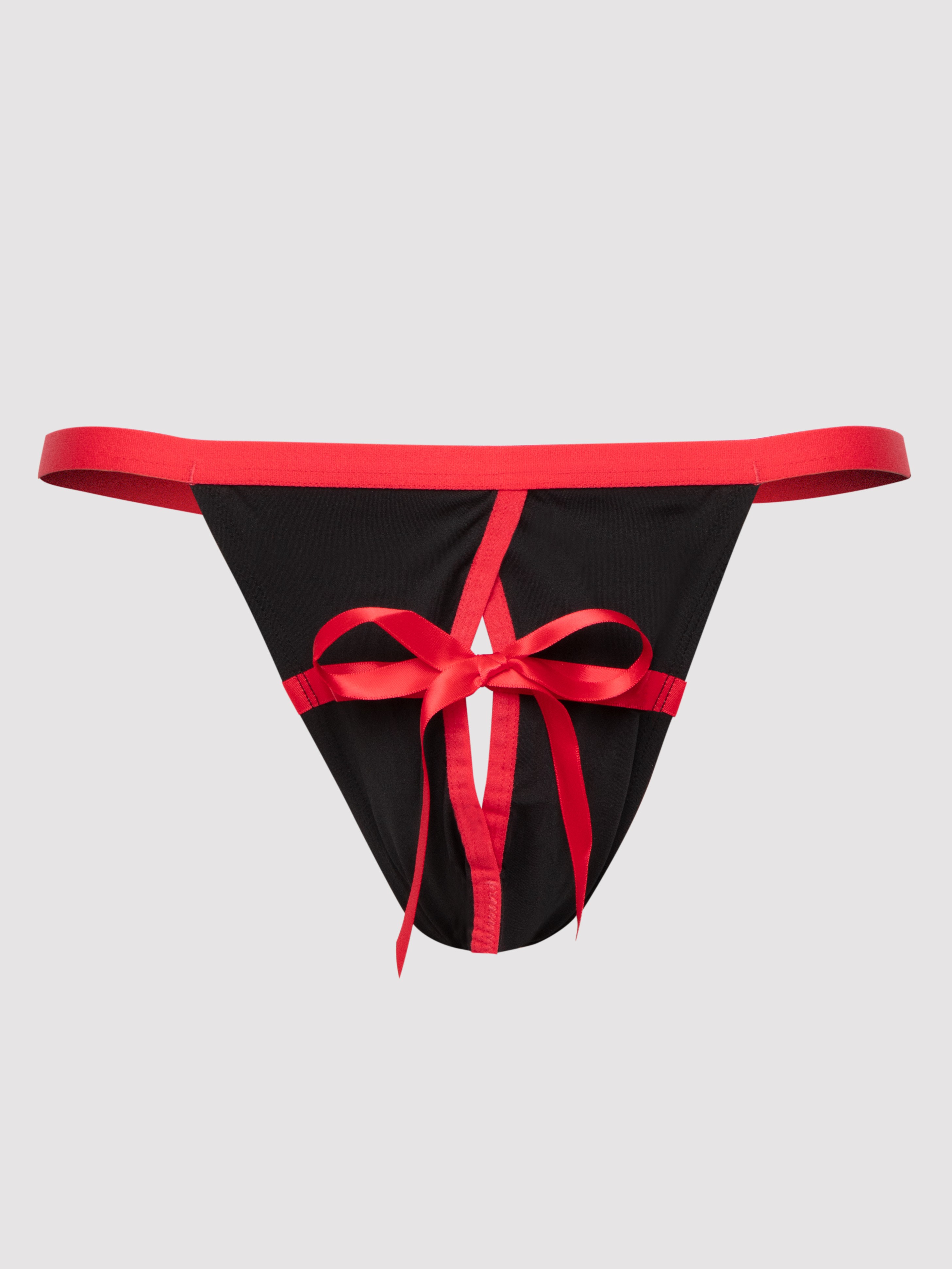  LHM Unwrap Me Men's Thong, Black, hi-res