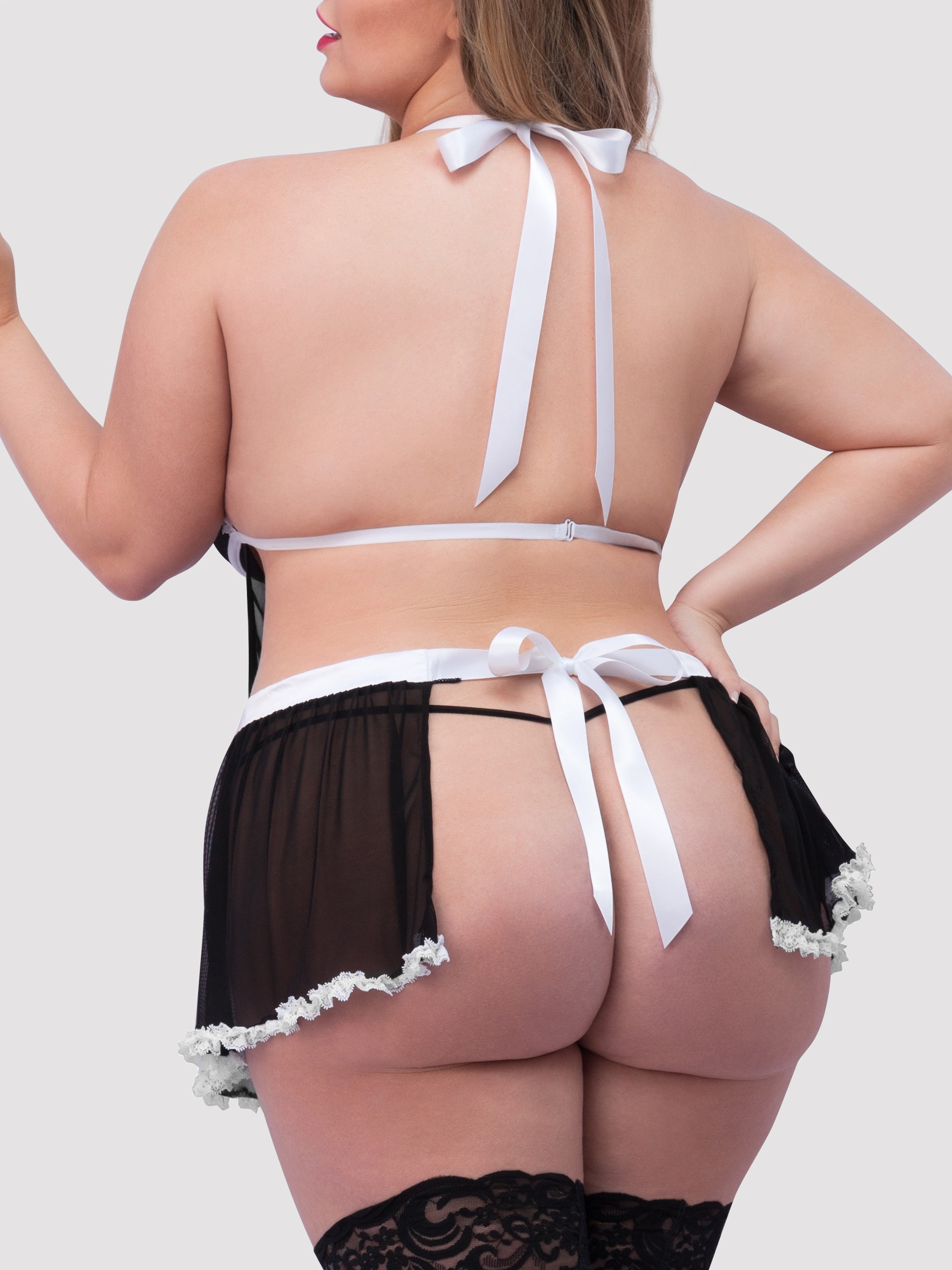 Lovehoney Fantasy French Maid Costume, Black, hi-res