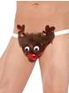 Rude-olf Reindeer Sexy Novelty Thong for Men, Brown, hi-res