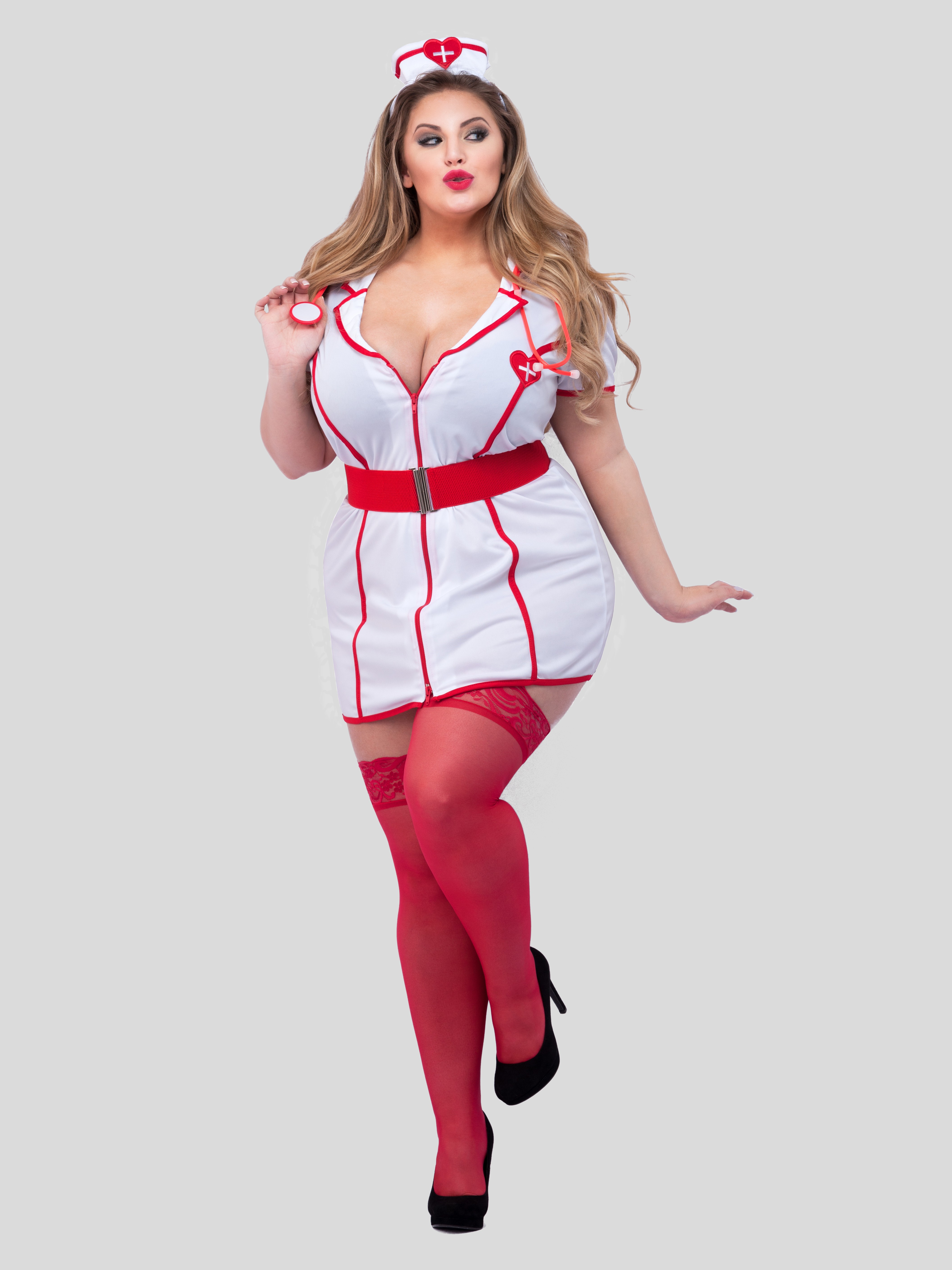 Lovehoney Fantasy Naughty Nurse Costume, White, hi-res