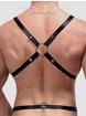 Male Power Shoulder Harness with C-Ring Waist Band Black, Black, hi-res