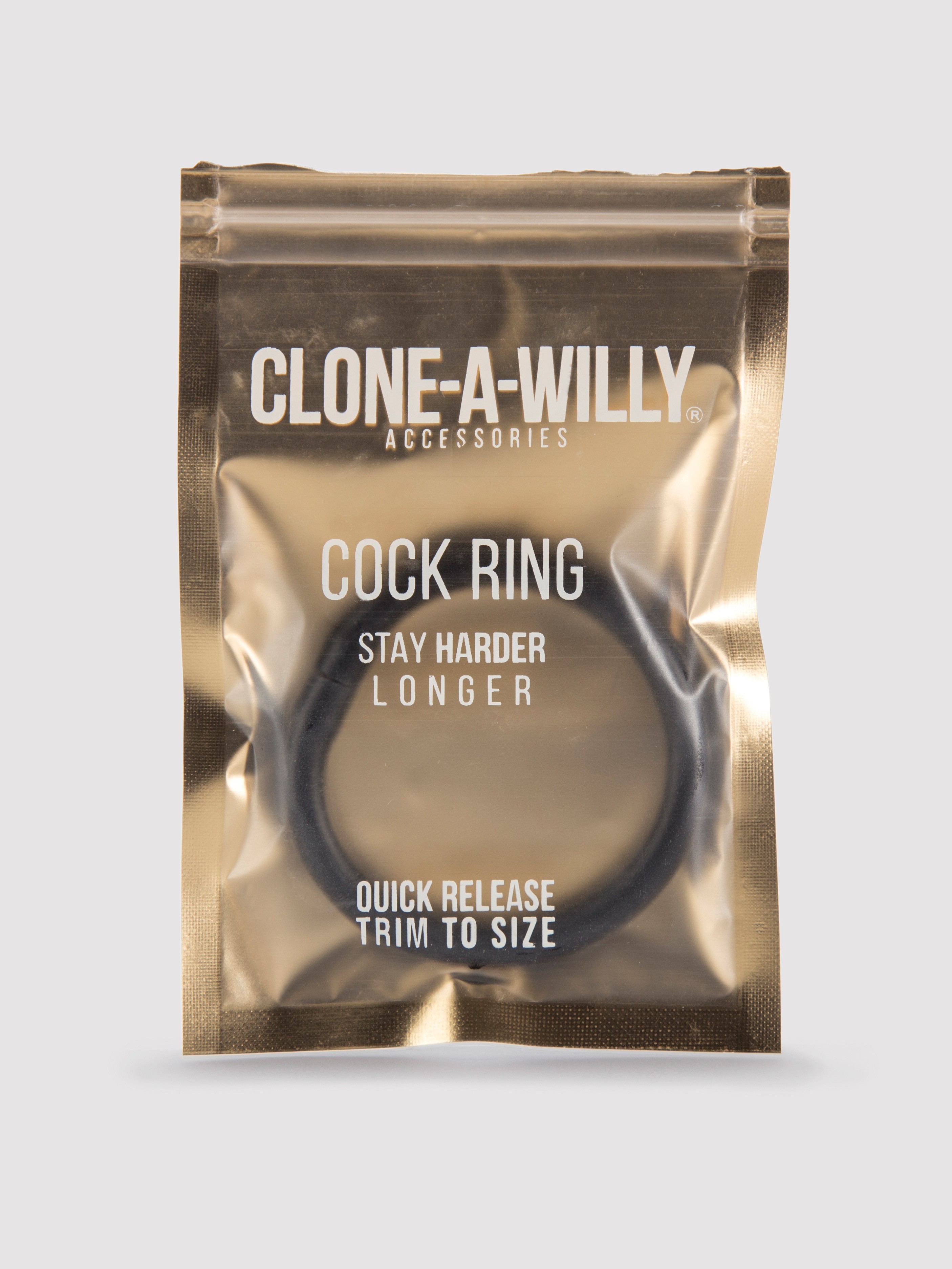 Clone-A-Willy Easily Adjustable and Removable Cock Ring, Black, hi-res