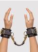 Coco de Mer Brown Leather Wrist Cuffs L/XL, Brown, hi-res
