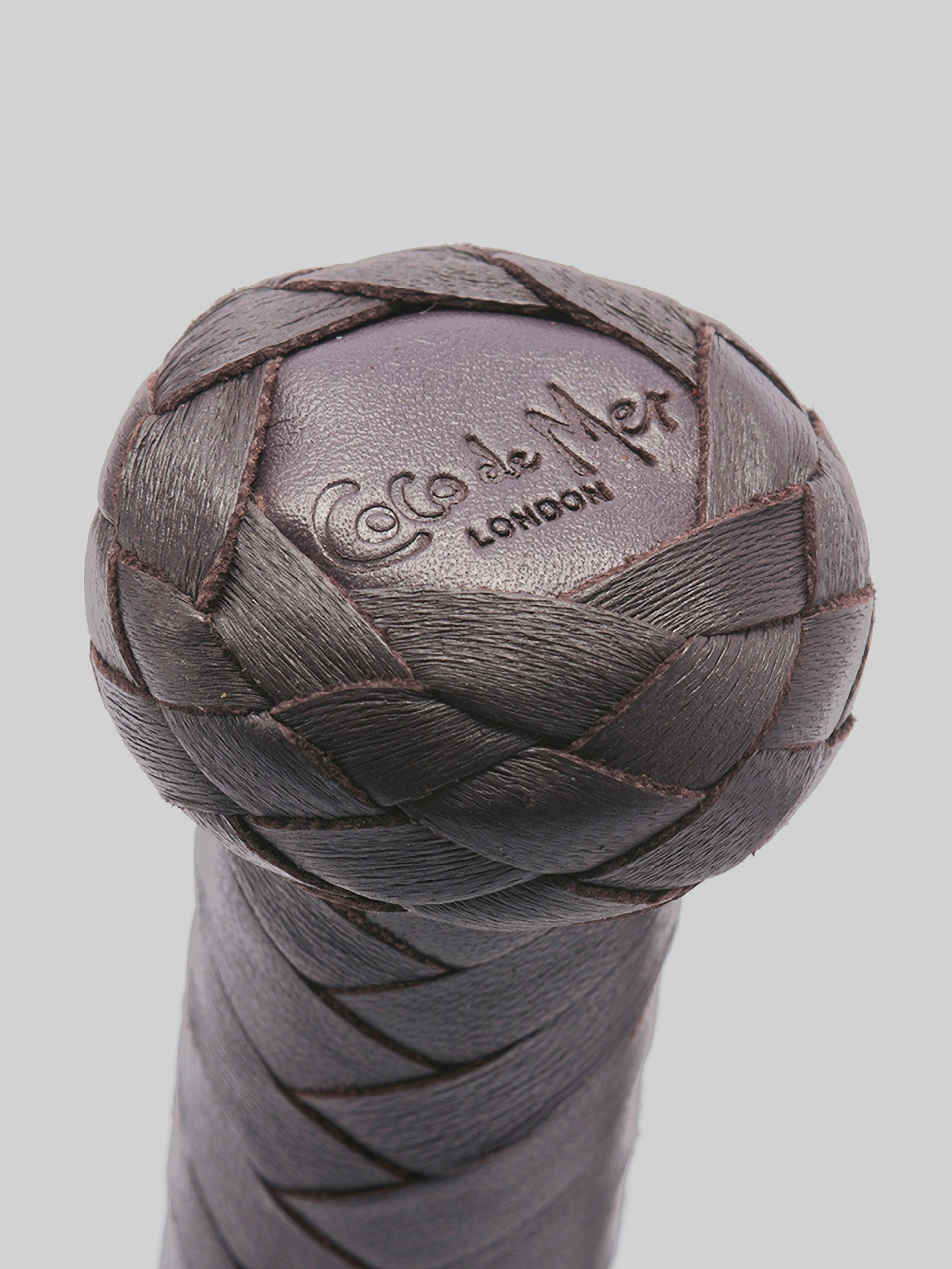 Coco de Mer Brown Leather Flogger, Brown, hi-res