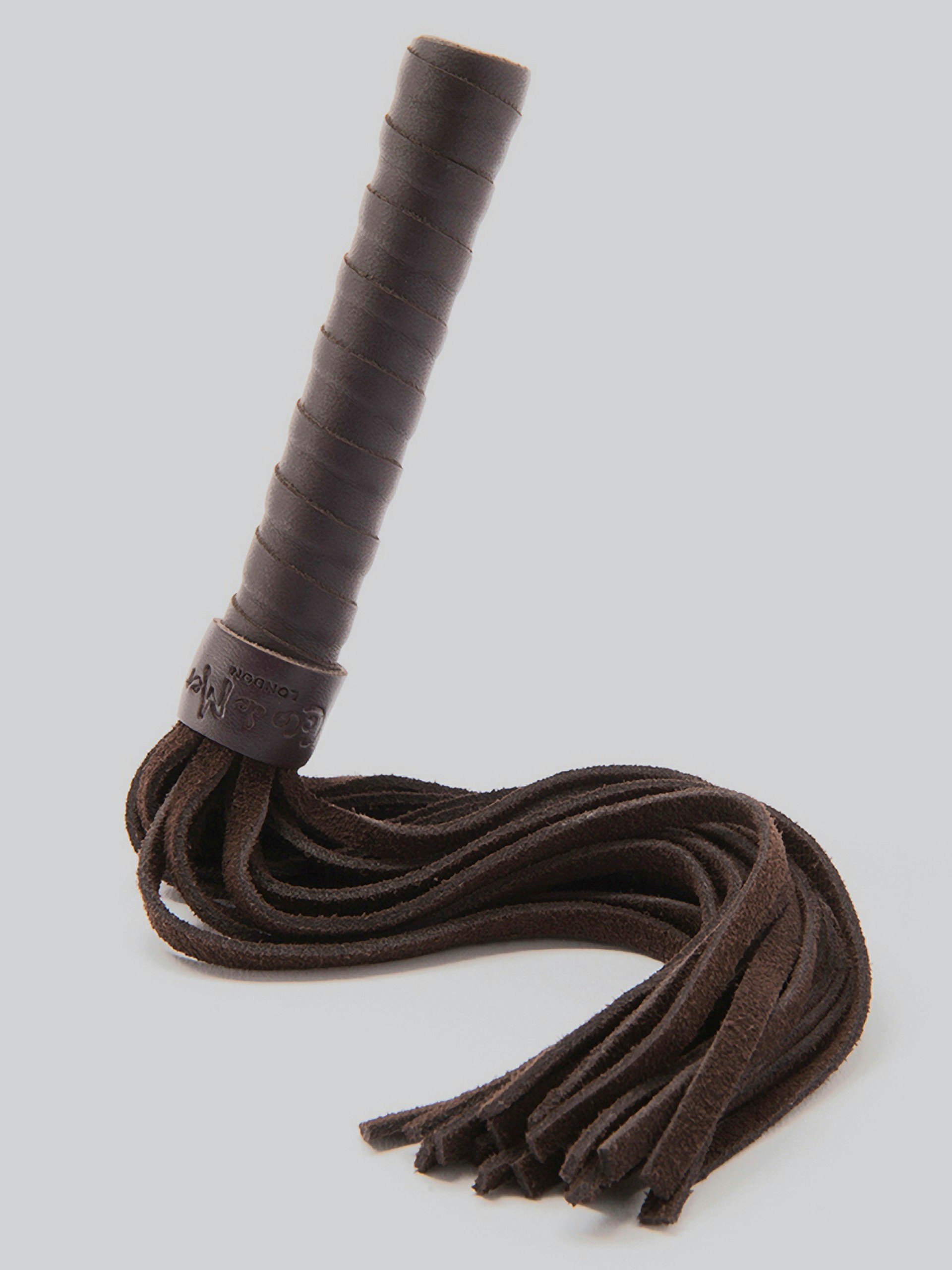 Coco de Mer Brown Leather Small Flogger, Brown, hi-res