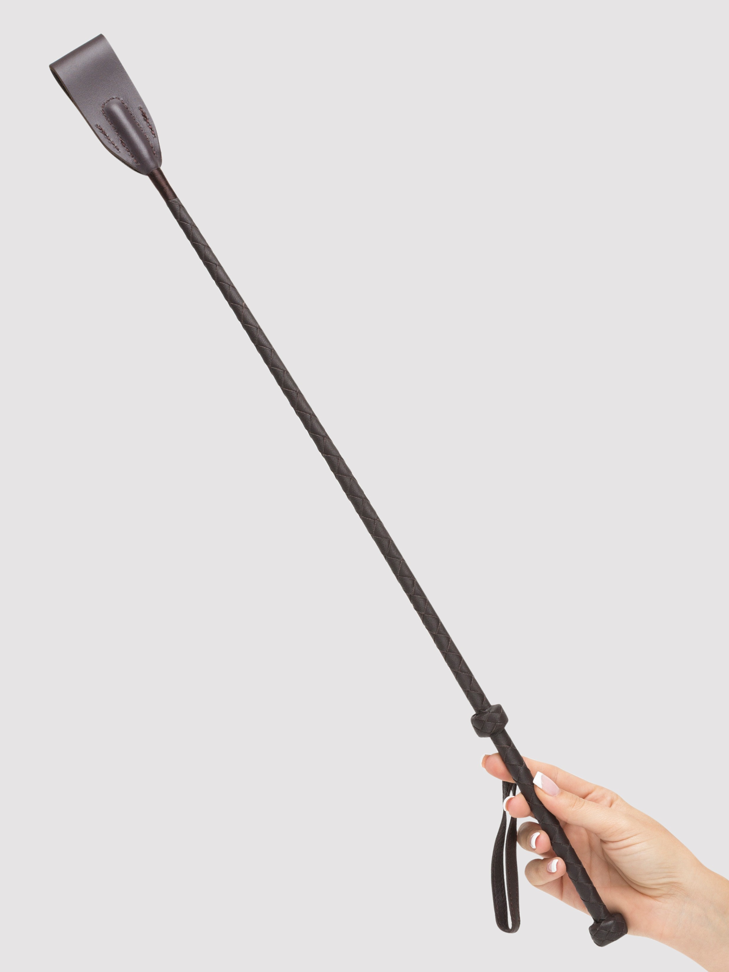 Coco de Mer Brown Leather Riding Crop, Brown, hi-res