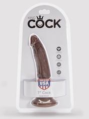King Cock Realistic Suction Cup Dildo 7.5 Inch, Flesh Brown, hi-res
