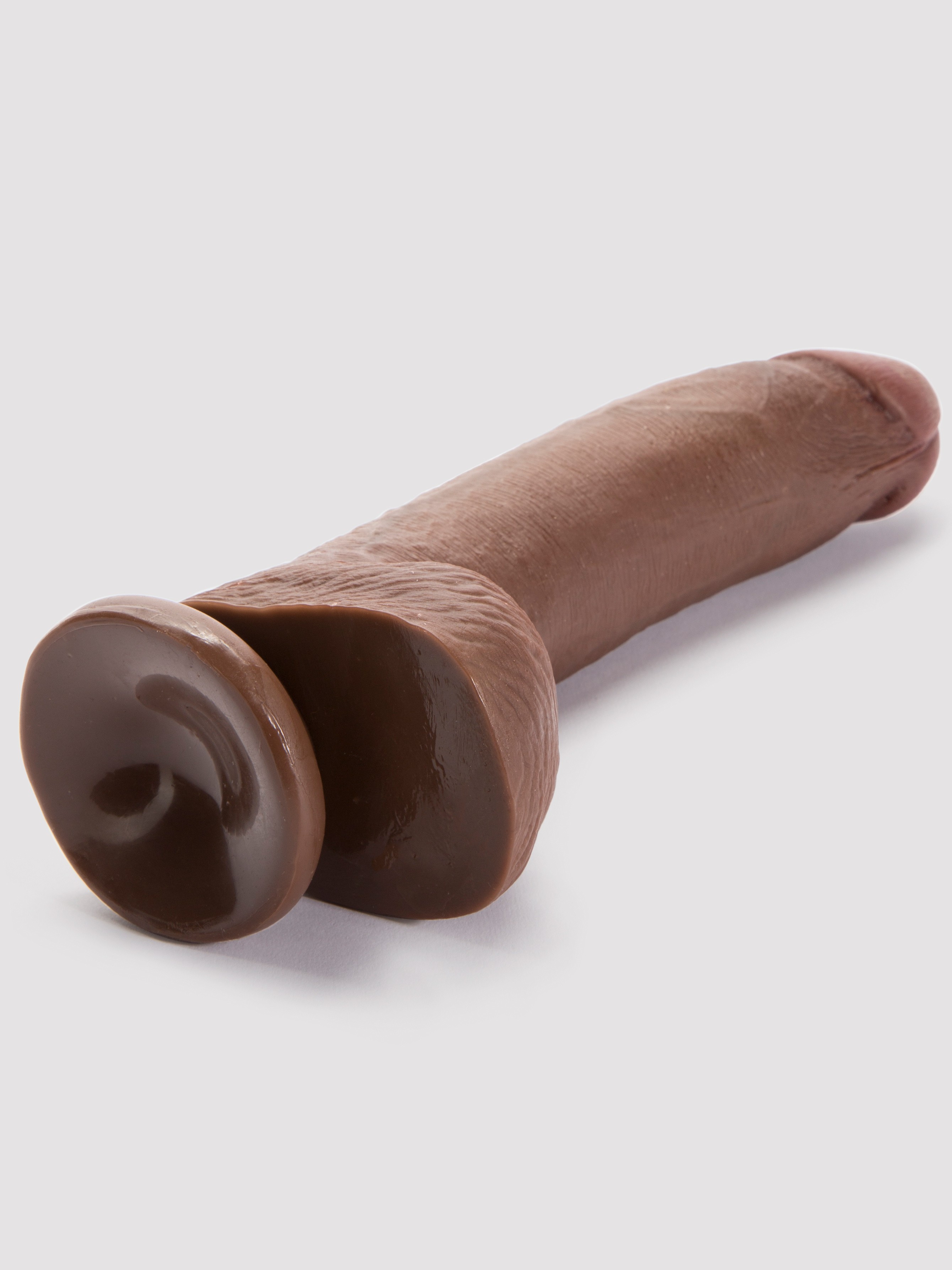 King Cock Ultra Realistic Suction Cup Dildo with Balls 8 Inch, Flesh Brown, hi-res