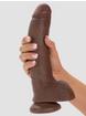 King Cock Ultra Realistic Suction Cup Dildo with Balls 8 Inch, Flesh Brown, hi-res