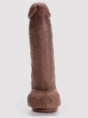 King Cock Extra Girthy Ultra Realistic Suction Cup Dildo with Balls 9.5 Inch, Flesh Brown, hi-res