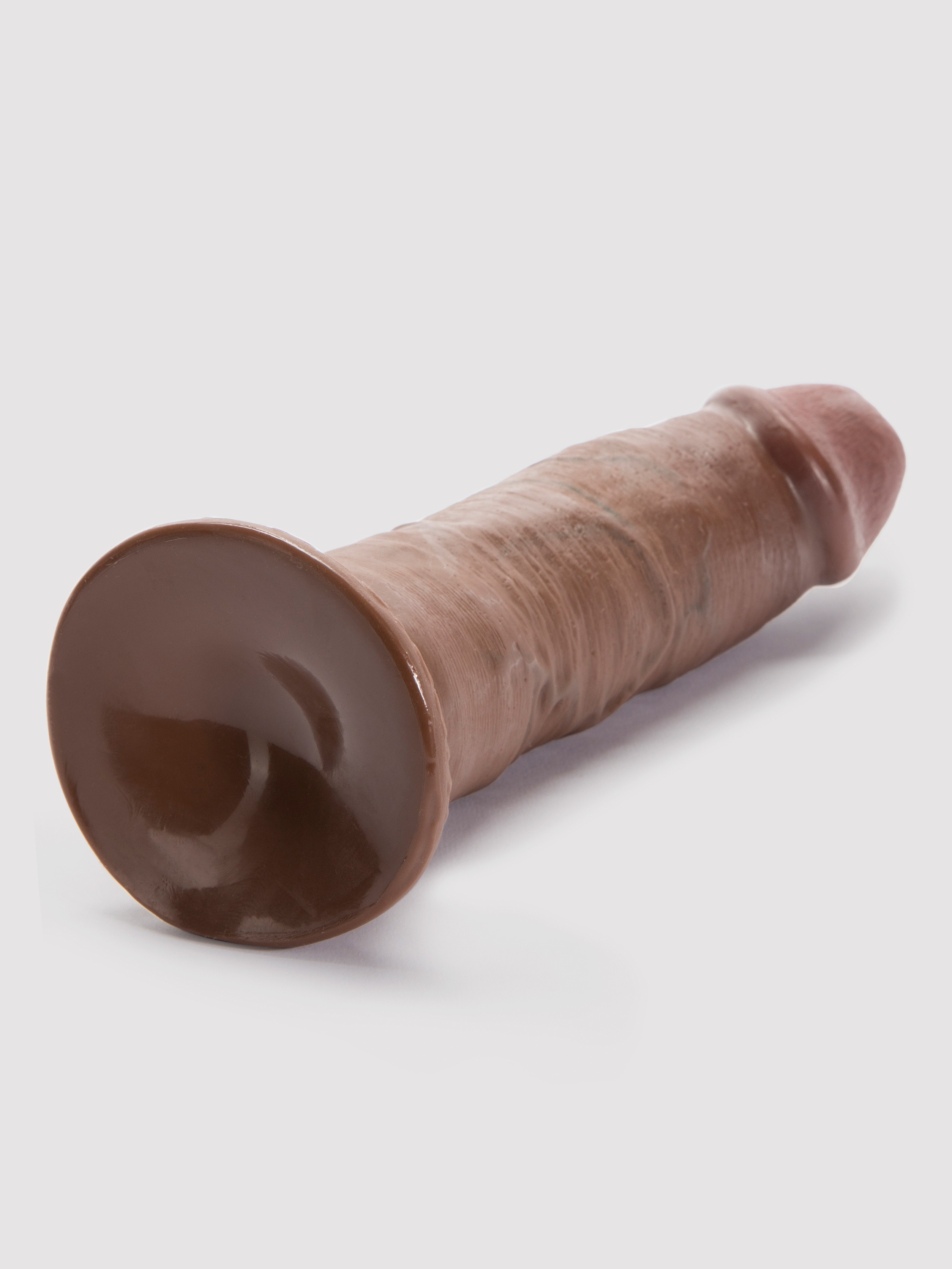 King Cock Girthy Ultra Realistic Suction Cup Dildo 8.5 Inch, Flesh Brown, hi-res