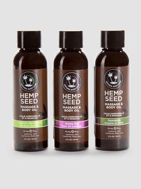 Earthly Body Hemp Seed Massage Oil Gift Set (3 x 60 ml)