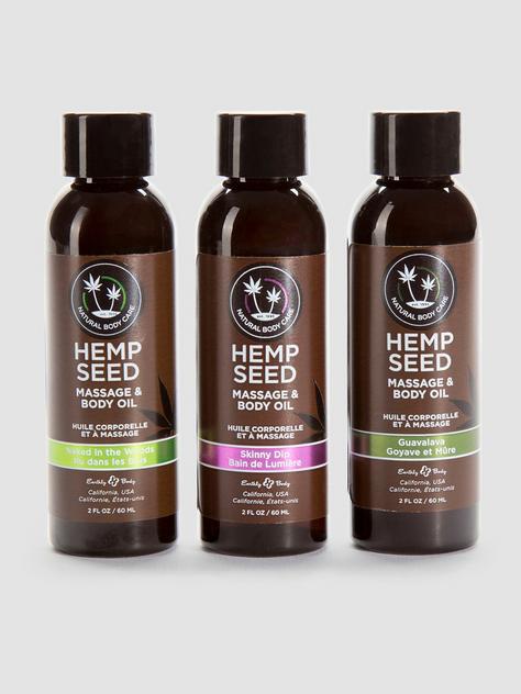 Earthly Body Hemp Seed Massage Oil Gift Set (3 x 60 ml), , hi-res