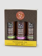 Coffret cadeau 3 huiles de massage graine de chanvre (3 x 60 ml) Earthly Body, , hi-res