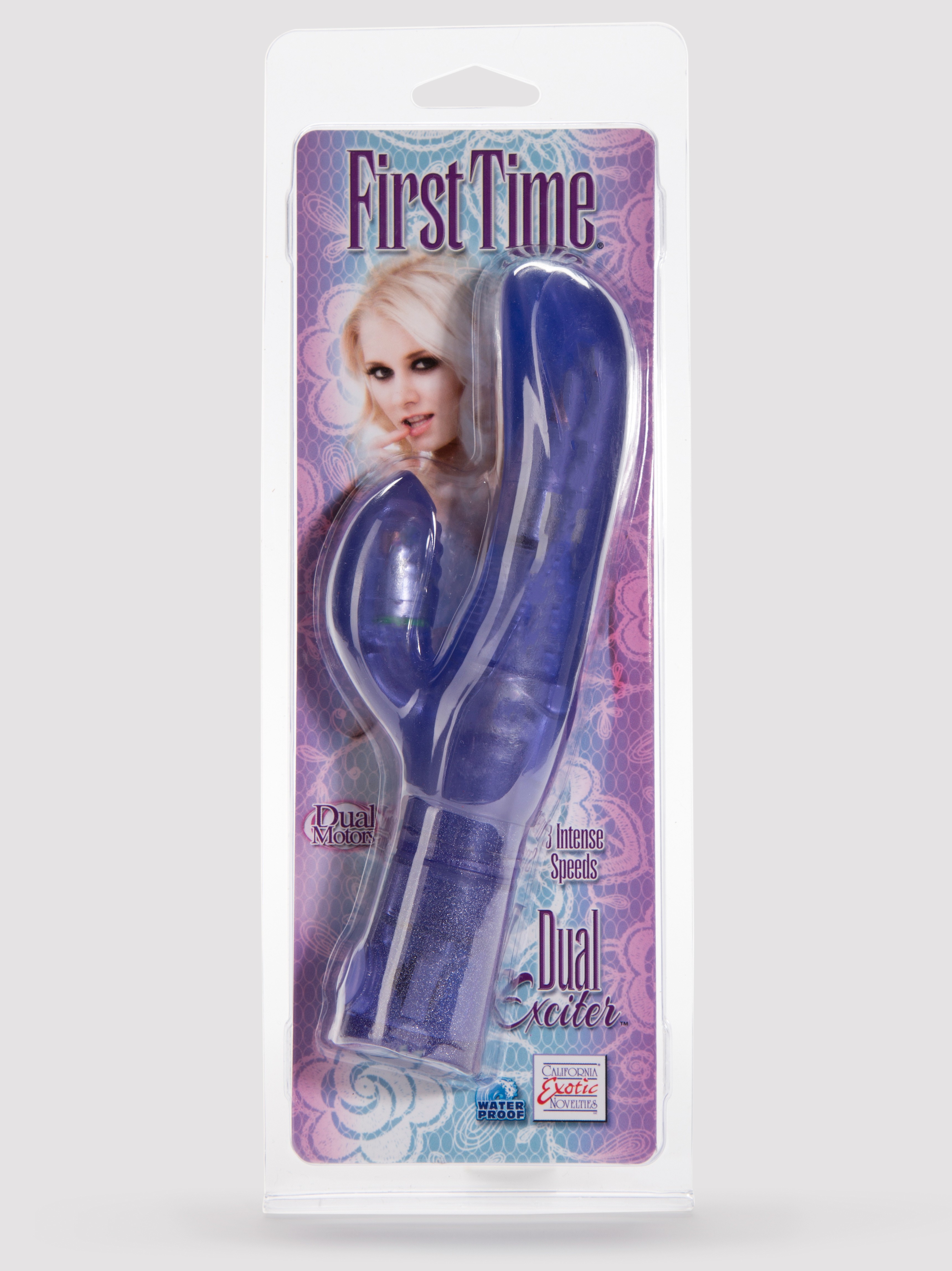 First Time Dual Exciter G-Spot Rabbit Vibrator, Purple, hi-res