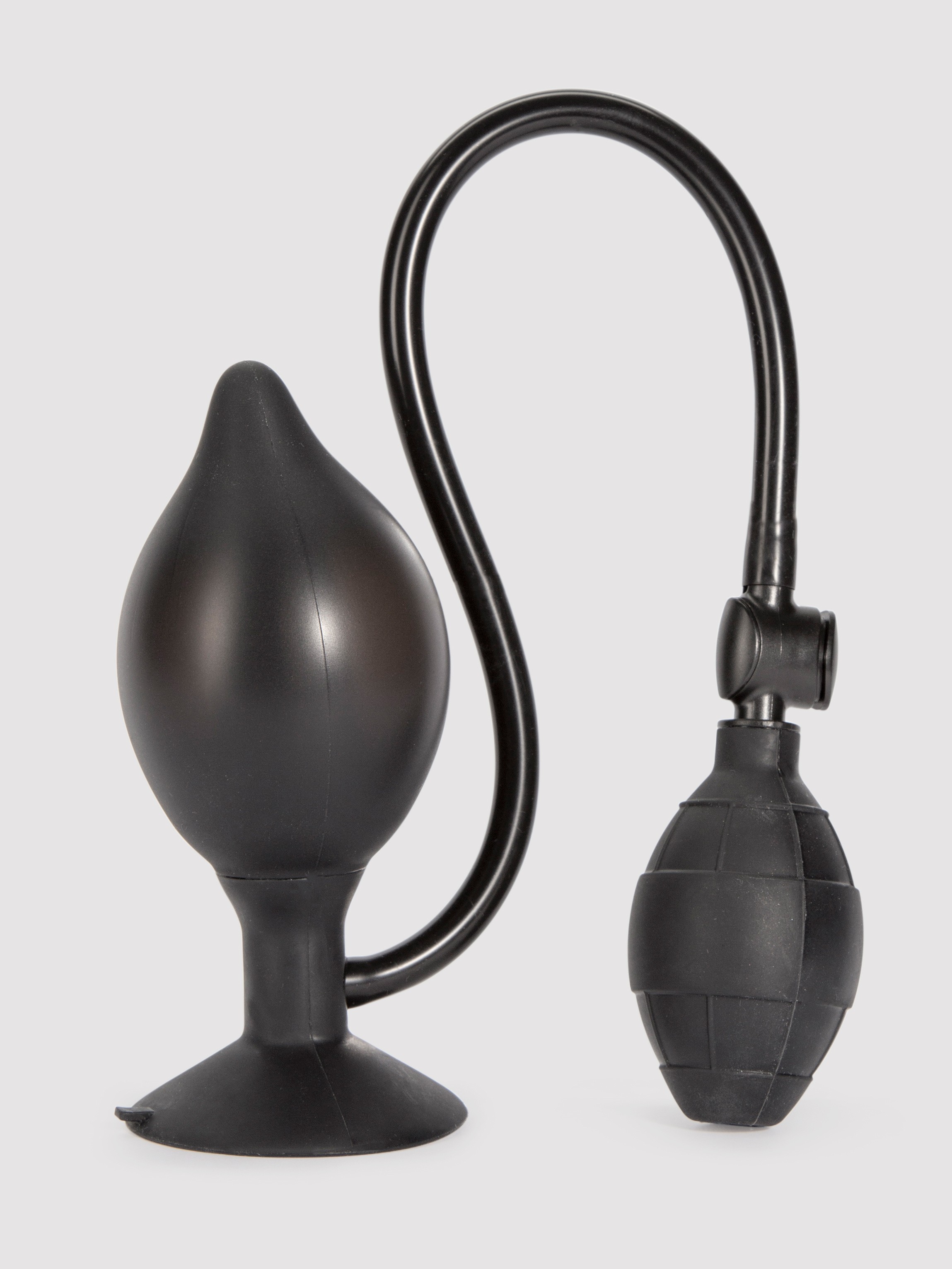 Booty Call Medium Silicone Inflatable Butt Plug 6.5 Inch, Black, hi-res