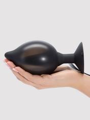 Plug anal gonflable de taille moyenne en silicone par Booty Call, Noir, hi-res