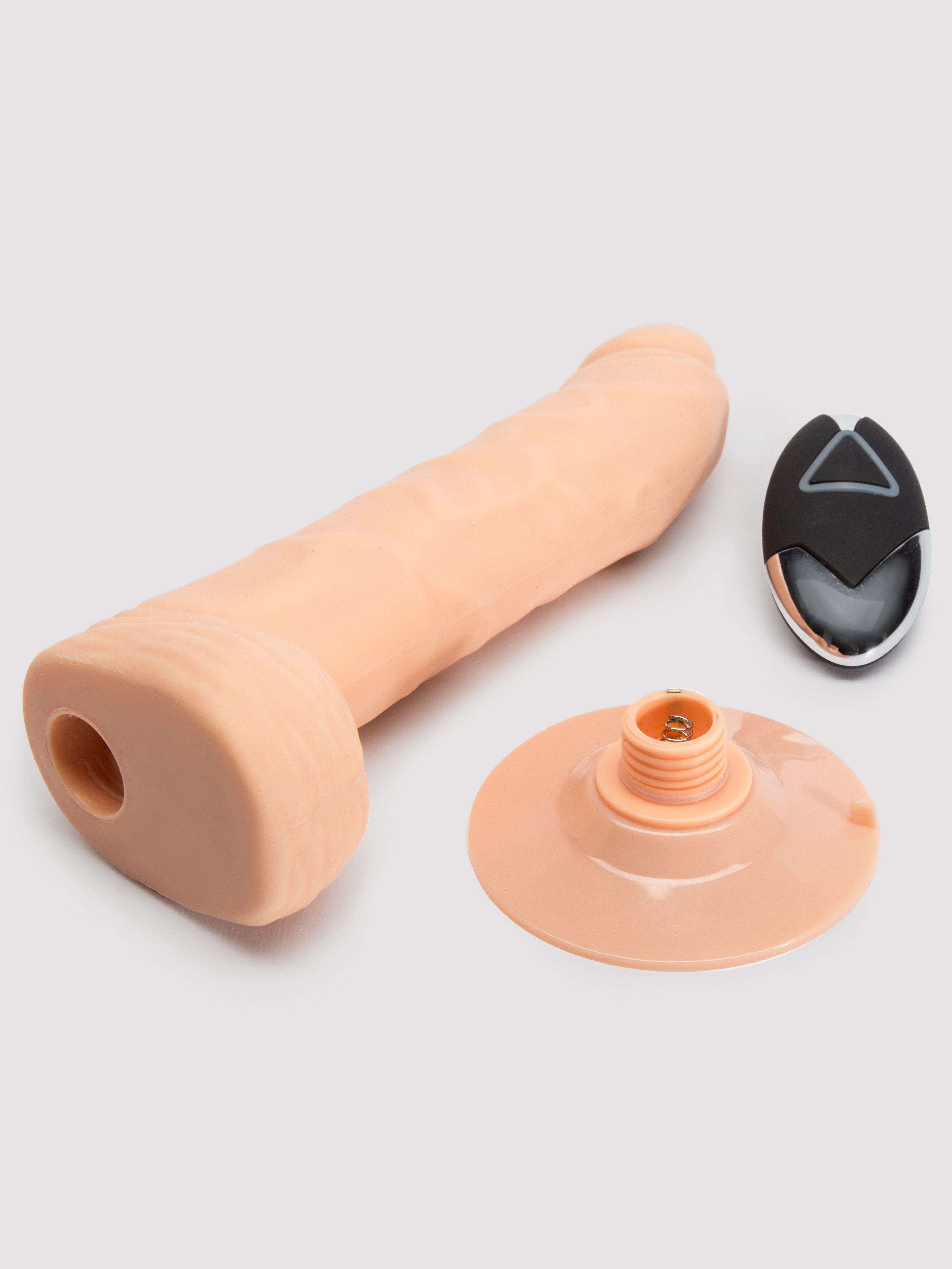 Get Real 10 Function Remote Control Suction Cup Dildo Vibrator 7 Inch, Flesh Pink, hi-res