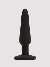 Plug anal classique en silicone Slimline taille moyenne, Lovehoney, Noir, hi-res