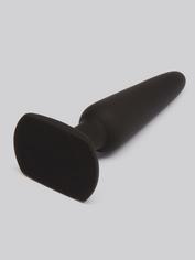 Lovehoney Classic Silicone Slimline Medium Butt Plug, Black, hi-res