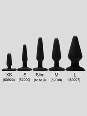 Plug anal classique en silicone Slimline taille moyenne, Lovehoney, Noir, hi-res