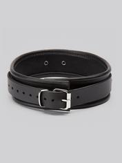 DOMINIX Deluxe Leather Collar with Nipple Clamps, Black, hi-res