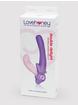 Lovehoney Double Delight Adjustable Vibrating Strapless Strap-On Dildo, Purple, hi-res
