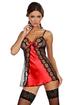 Beauty Night Satin and Lace Turquoise Chemise, Red, hi-res