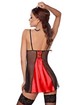 Beauty Night Michéle Satin and Lace Red Chemise, Red, hi-res