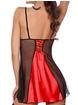 Beauty Night Satin and Lace Turquoise Chemise, Red, hi-res