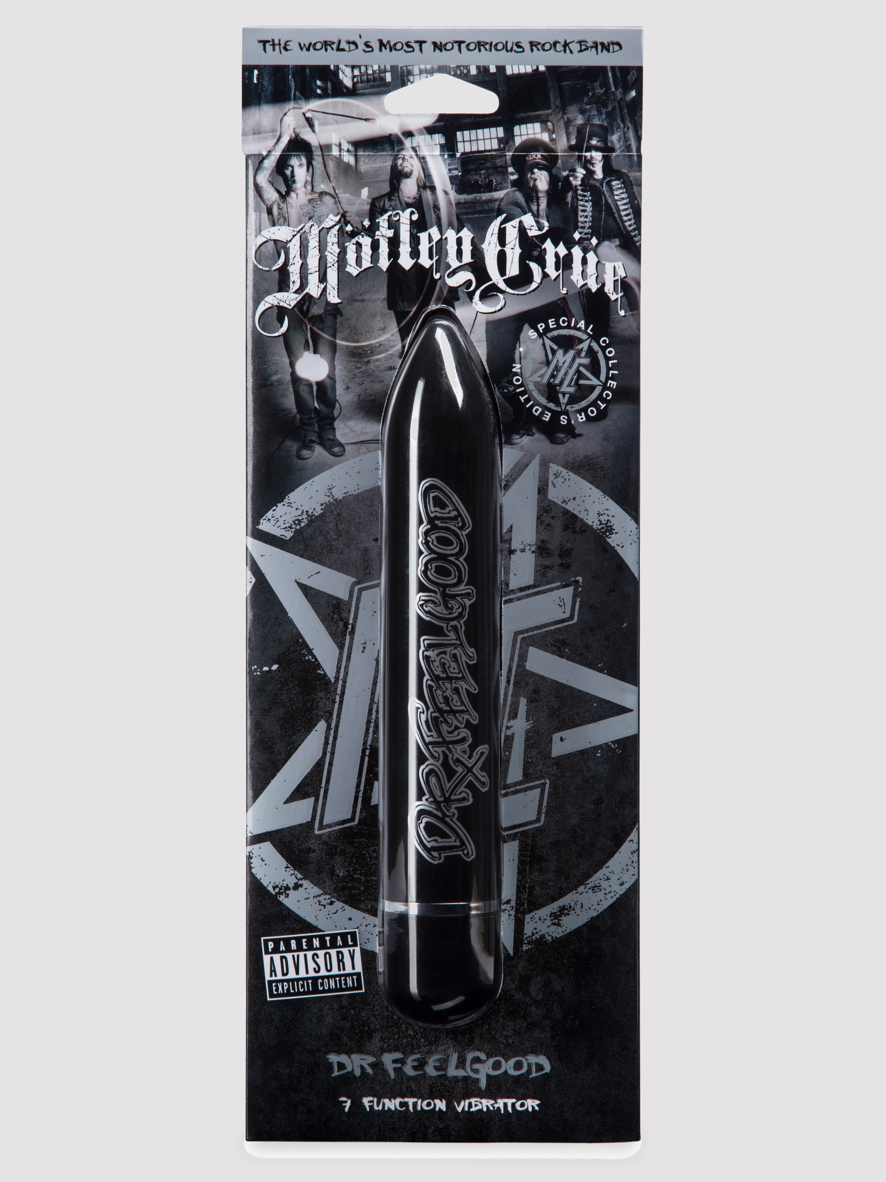 M&ouml;tley Cr&uuml;e Dr Feelgood 7 Function Vibrator 6 Inch, Black, hi-res