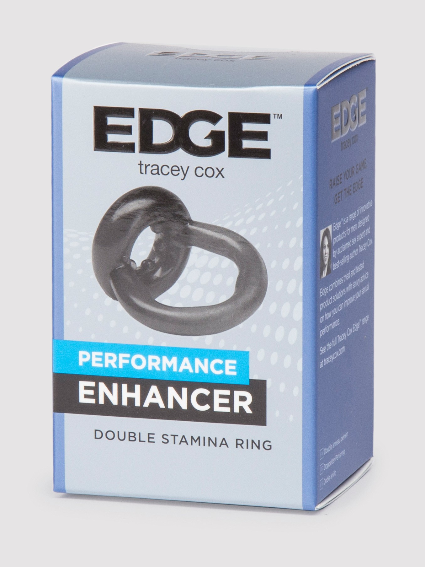 Lovehoney Performance Enhancer Double Stamina Ring, Black, hi-res