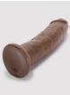 King Cock Extra Girthy Ultra Realistic Suction Cup Dildo 9.5 Inch, Flesh Brown, hi-res