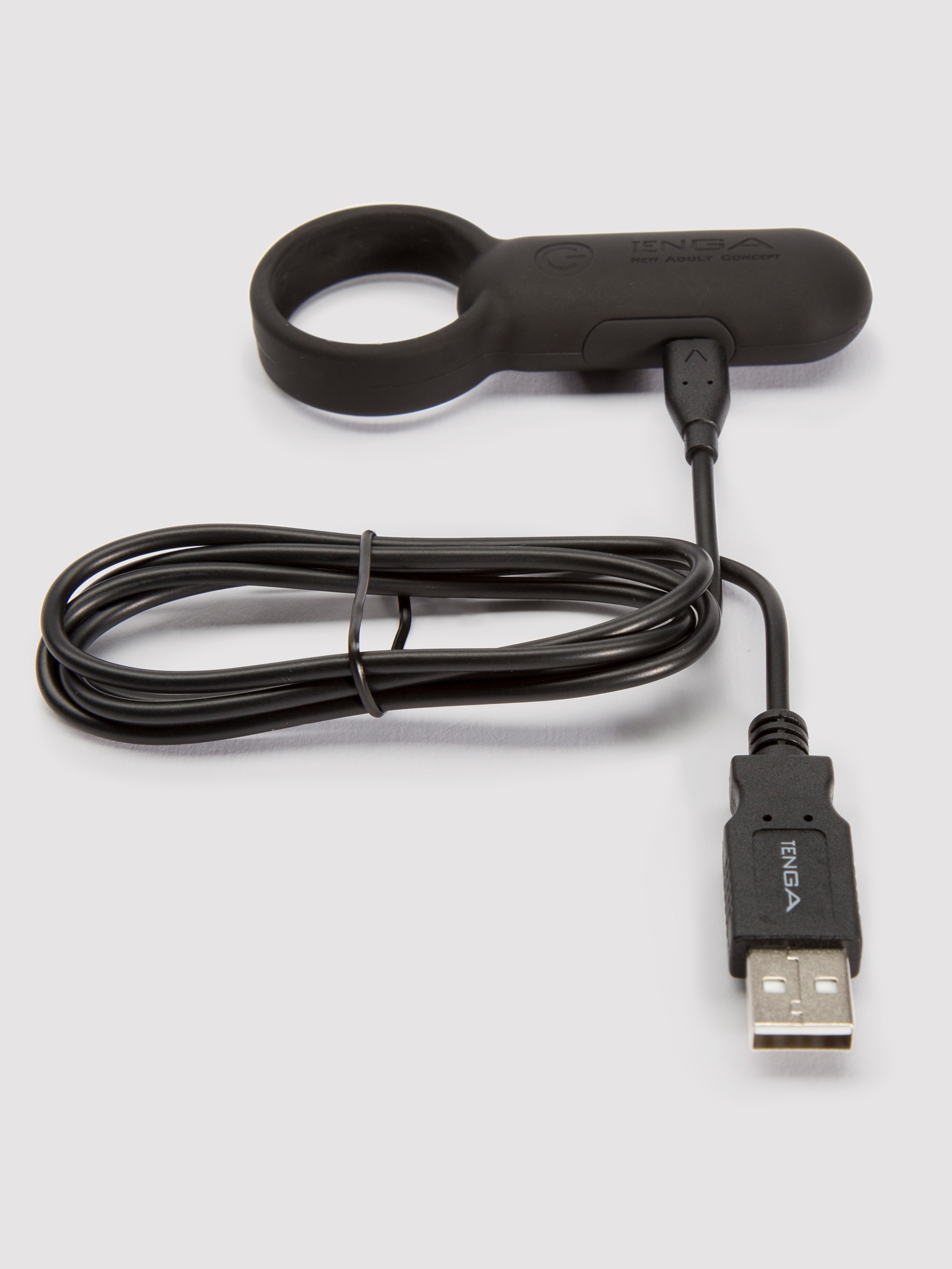 TENGA SVR Smart Vibe Ring Rechargeable Vibrating Cock Ring, Black, hi-res